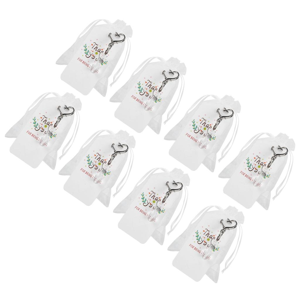 20PCS Keychain Favors Set with Key Ring Gift Bags Cards for Baby Shower Wedding Birthday Bridal Shower Gifts