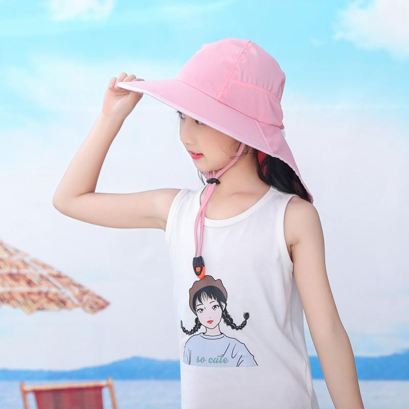 Wide Brim Children Sun Hat Children Bucket Cap Summer Beach Girls Travel Outdoor Cute Dinosaur Boy Casual Sun Hats