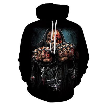 New Printed Sweater Hip-hop Skull Men And Women Spring And Autumn Fashion Men's Hoodie Sweater Casual 3D Animation Printing