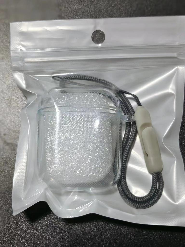 Transparente Hülle kompatibel mit AirPods Pro 4 3 2 1, Weiche TPU-Schutzhülle [Vergilbungsresistent] [Stoßfest] mit Lanyard
