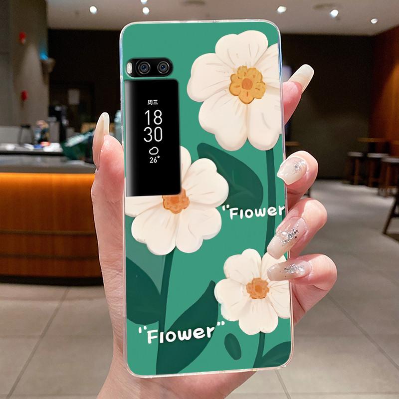 Phone Case For Meizu Pro 7 Case For Meizu Pro 7 Plus Capa Coque Flower Butterfly Thin Covers Transparent Soft Silicone TPU Cover