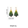 Festive Star Layered Dangle Earrings Women Zinc Alloy Drop With Christmas Tree Hat Design Oil Paint Finish