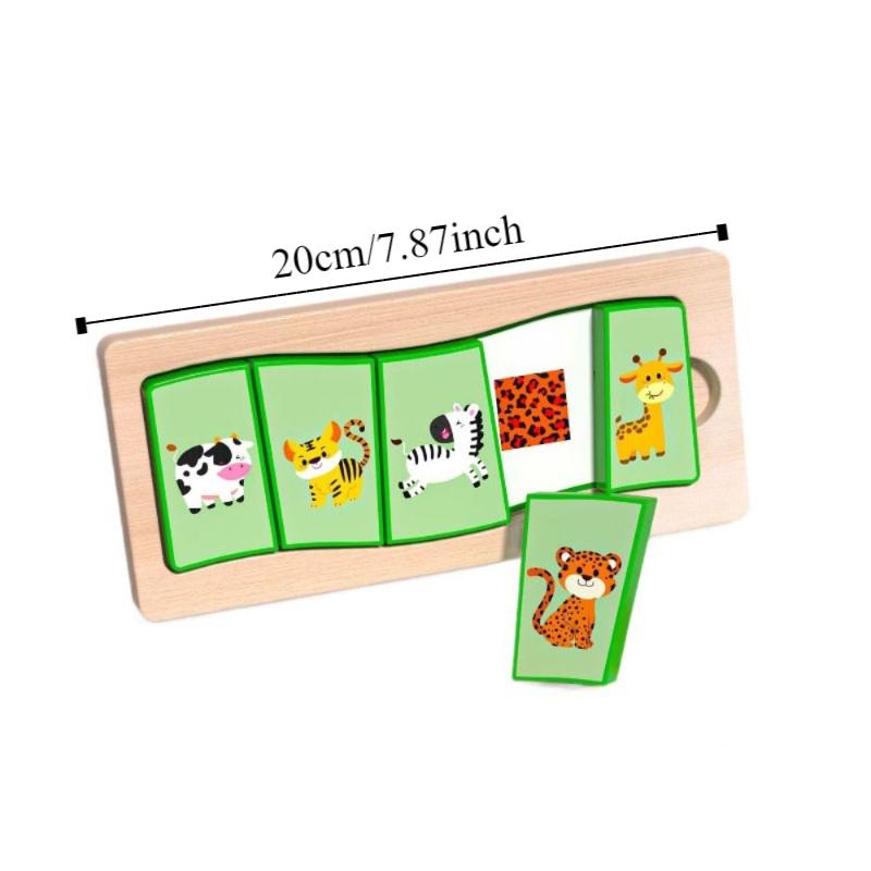 Puzzle Board Shape Matching Board Game Montessori Animal Jigsaw Toys  Thinking Training