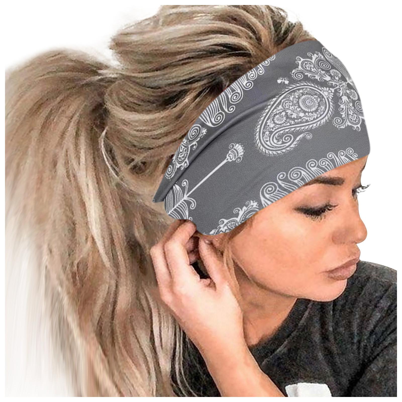 

(проектор)Женская повязка на голову с принтом, спортивная повязка для волос с широким краем, повязка на голову для йоги, мягкая повязка для волос, головной убор, повязка для волос 11