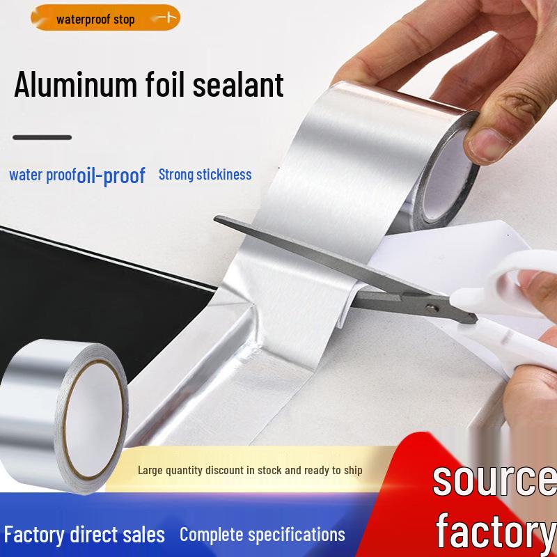 High-Temperature Resistant Aluminum Foil Tape: Oil, Water, and Mildew-Proof Seam Filler for Kitchen Stoves and Sink Counters