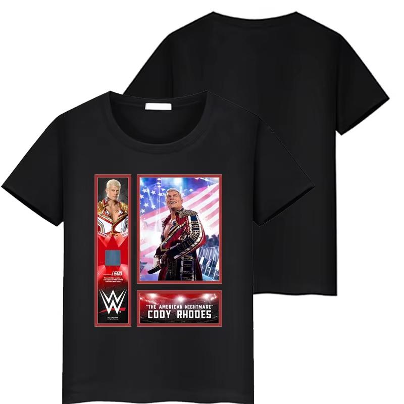 

2025 New Printed Cody Rhodes American Nightmare Wrestling T-shirt Casual Children s Top Ins Y2k New S