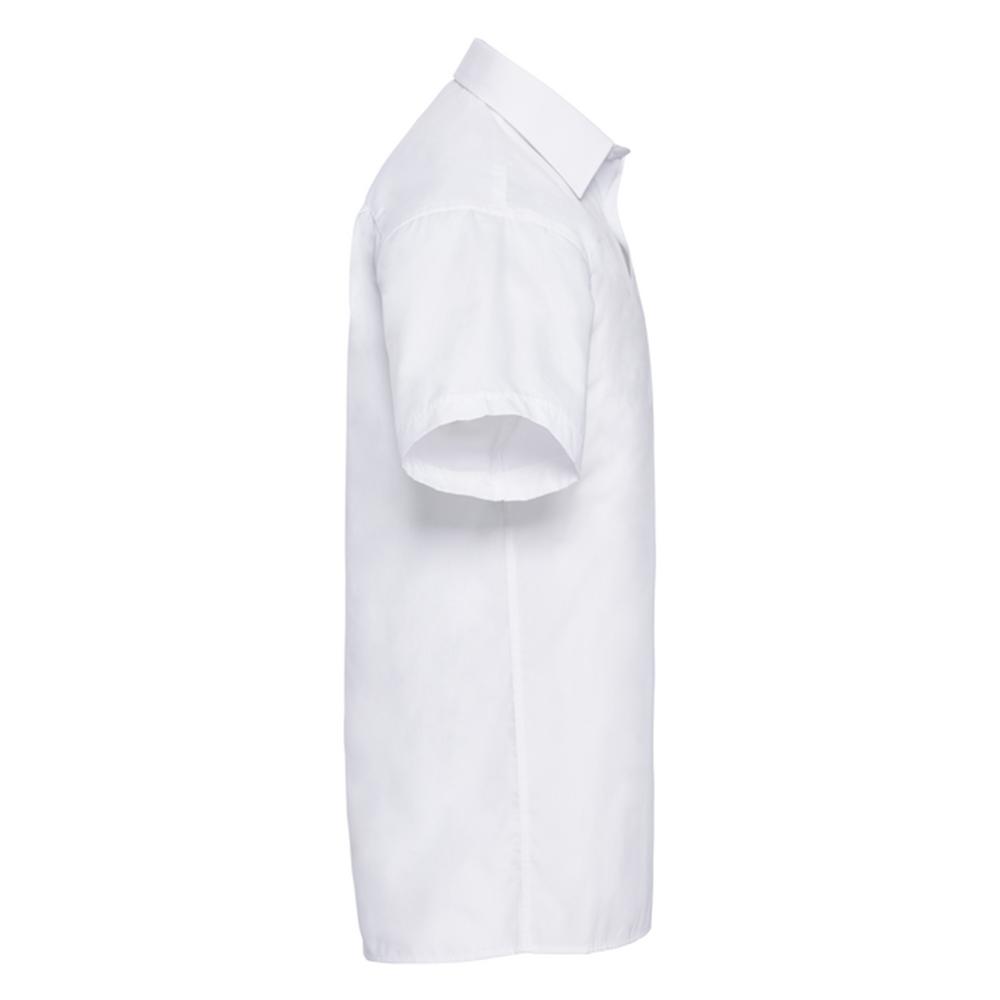 Russell Collection Mens Classic Poplin Short-Sleeved Shirt
