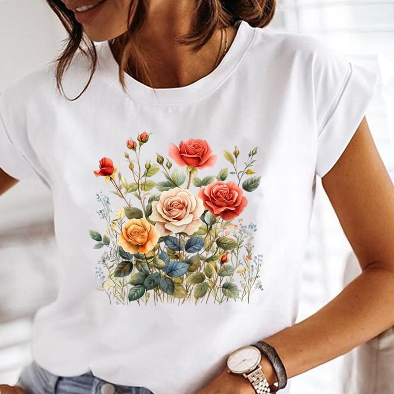 (Asian Size) love style letter Casual T Shirt Lady Female Top Printed Clothing  Fashion Graphic Short Sleeve T-shirts Women Tee