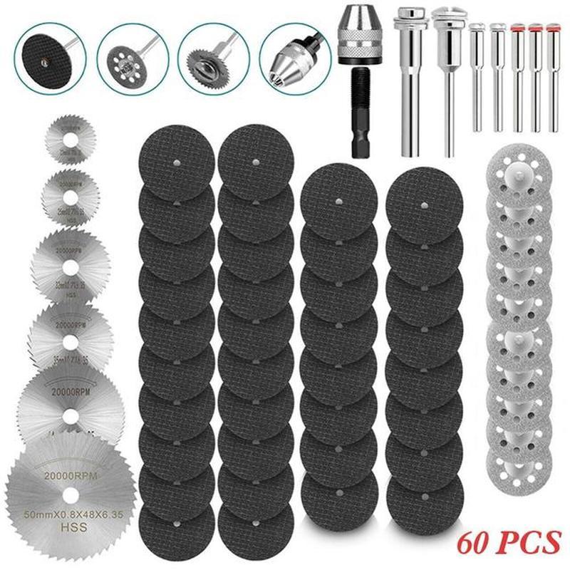 Diamond Cutting Discs Metal Saw Blade Set HSS Mini Circular Saw Blade For Rotary Tools Resin Cut-Off Wheels Diamond