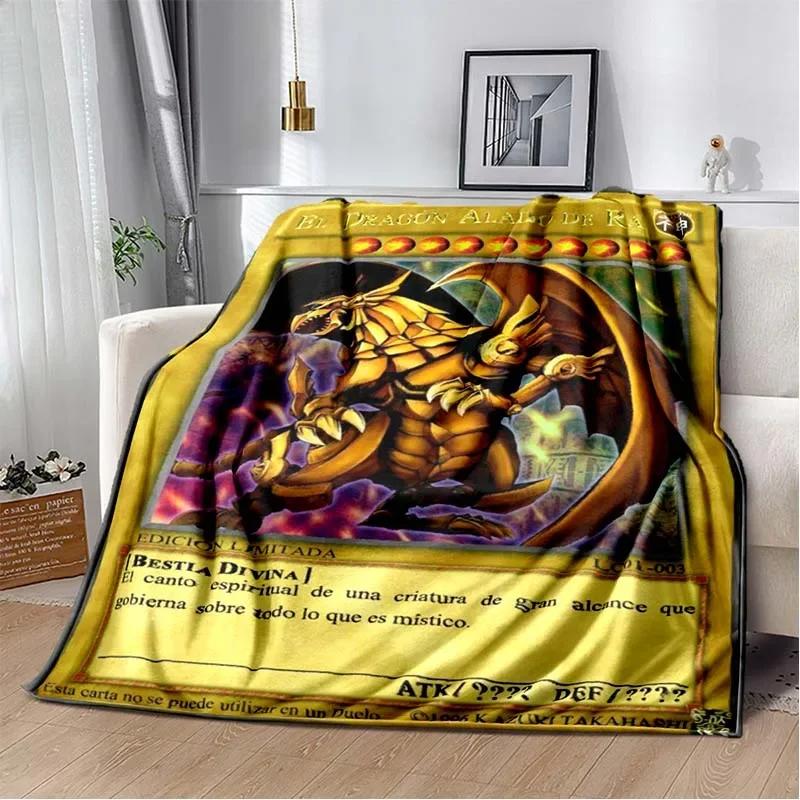 Аниме Yu Gi Oh Card фланелевое теплое одеяло голубые глаза белый дракон аниме мультфильм мягкое плюшевое одеяло спальня покрывало домашний декор 30x40in