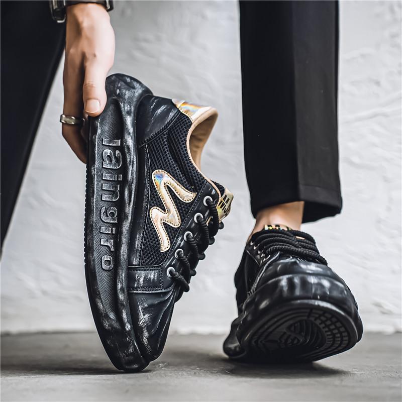 Spring and Autumn breathable dad shoes casual shoes thick-soled inner height-increasing sports tide shoes