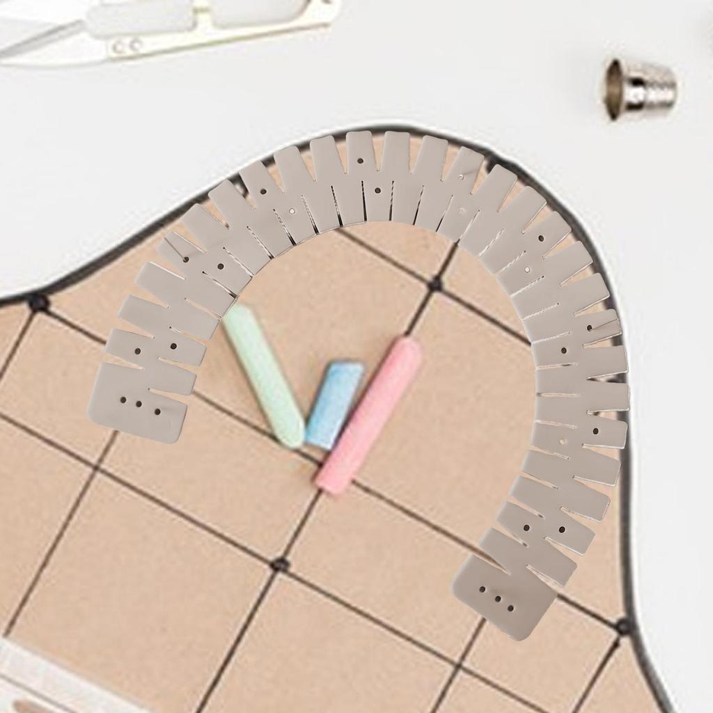 Heat Resistant Hemmer Ruler Flexible Silicone Curve Scale Hemming Tool for Padding Sewing Cloth Pants Fabric Hot Hemming Ruler