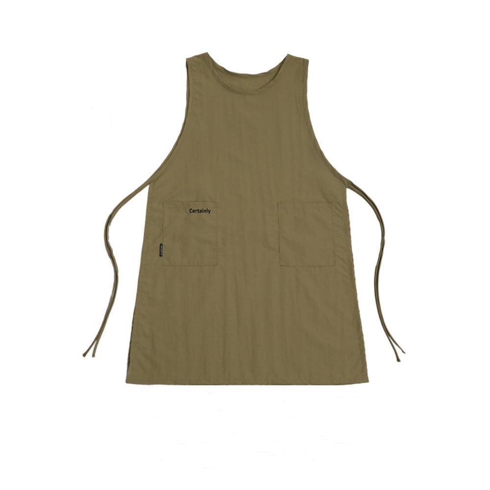 Fashion Japanese Style Long Vest Anti-dirty Waterproof Kitchen Aprons Multipurpose Nail Salon Beauty Apron