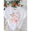 Plus Size - Plus Size - Plus Size - Women'S Soft and Breathable Pure T-Shirt - Pastel Pink with Golden Butterfly Floral Design,