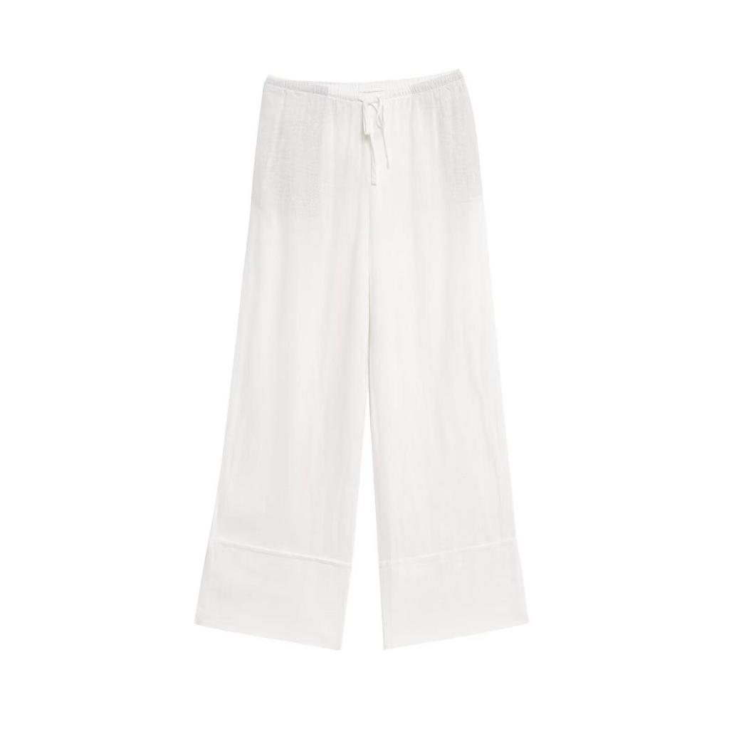 2023 European & American Women's Fashion Linen Shirt & Casual Pants Set