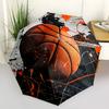 1pc Automatic Folding Umbrella with Basketball Print, Portable Tri-Fold Design, 8-Rib Iron Frame, Outdoor for Fans, Travelers, Daily Use, Gift Idea.X1