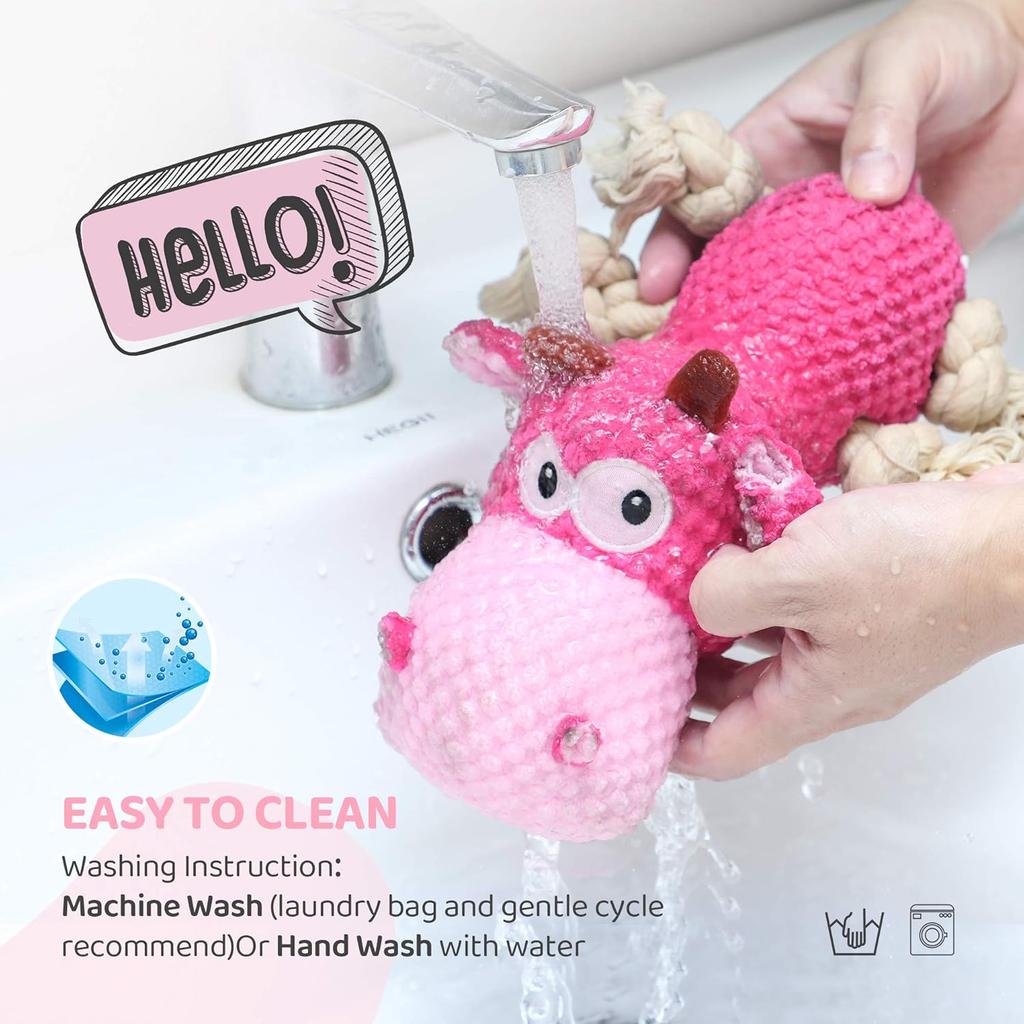 1pc Dog Plush Toy for Chewers, Dog Squeaky Toys,Stuffed Animals Toys with Cotton Material and Crinkle Paper,Durable Chewing Toys