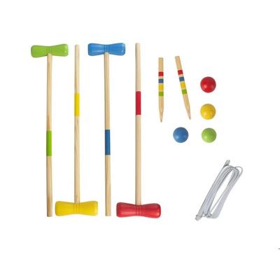 Jeu de Croquet en bois 4 Joueurs jeu extérieur gazon