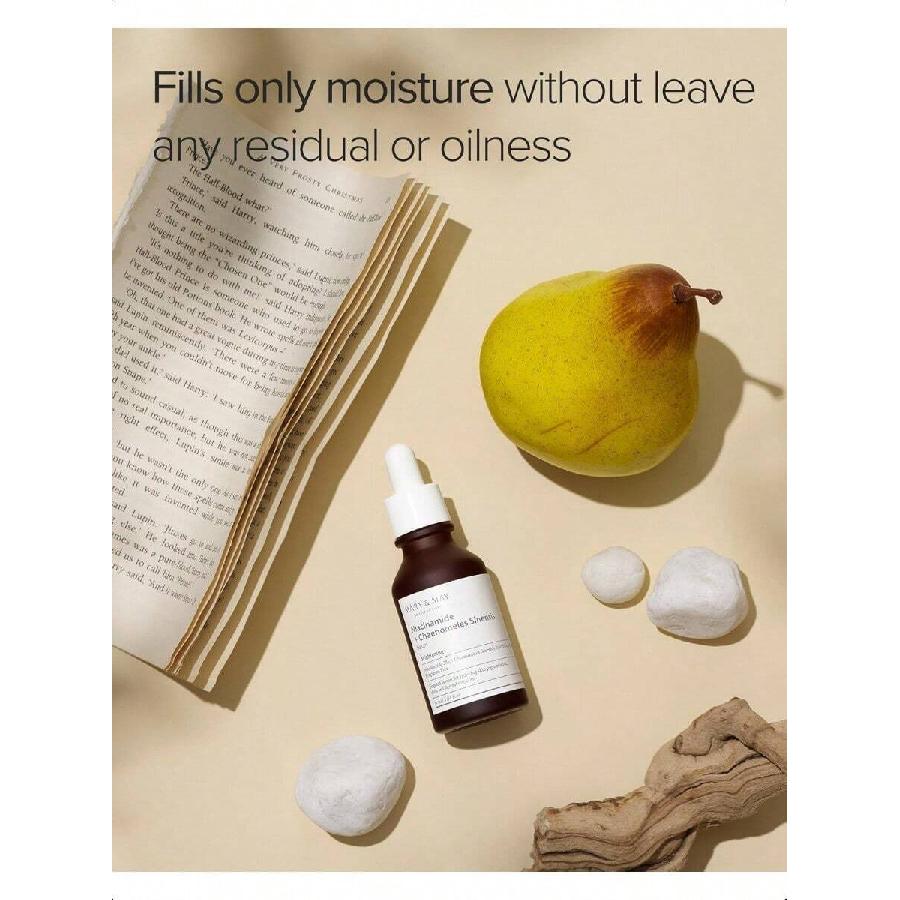 Mary&May Niacinamide + Chaenomeles Sinensis Face Serum 30ml - Korean Vitamin B3 Face Serum For Clear,Sebum Control And Acne Soothing- Quick