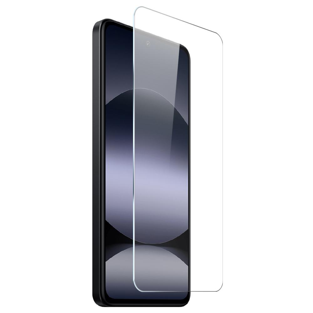NORTHJO For Xiaomi Redmi Note 14 4G (164.84mm) Clear Phone Case Four Corner Shockproof TPU Cover with Tempered Glass