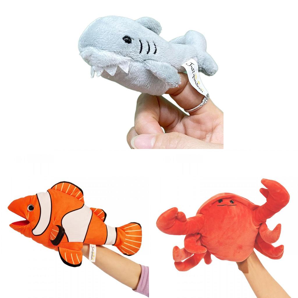Plüschkrabbe Handpuppe Für Kinder Pädagogisches Spielzeug Weiches Meerestier Geschenk