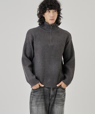 THE-ABON Foam Half-Zip Charcoal