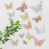 12/24/48pcs 3D Butterfly Wall Decor Wall Sticker, Gold Butterfly Decorations for Butterfly Birthday Party Cake Room Decorations