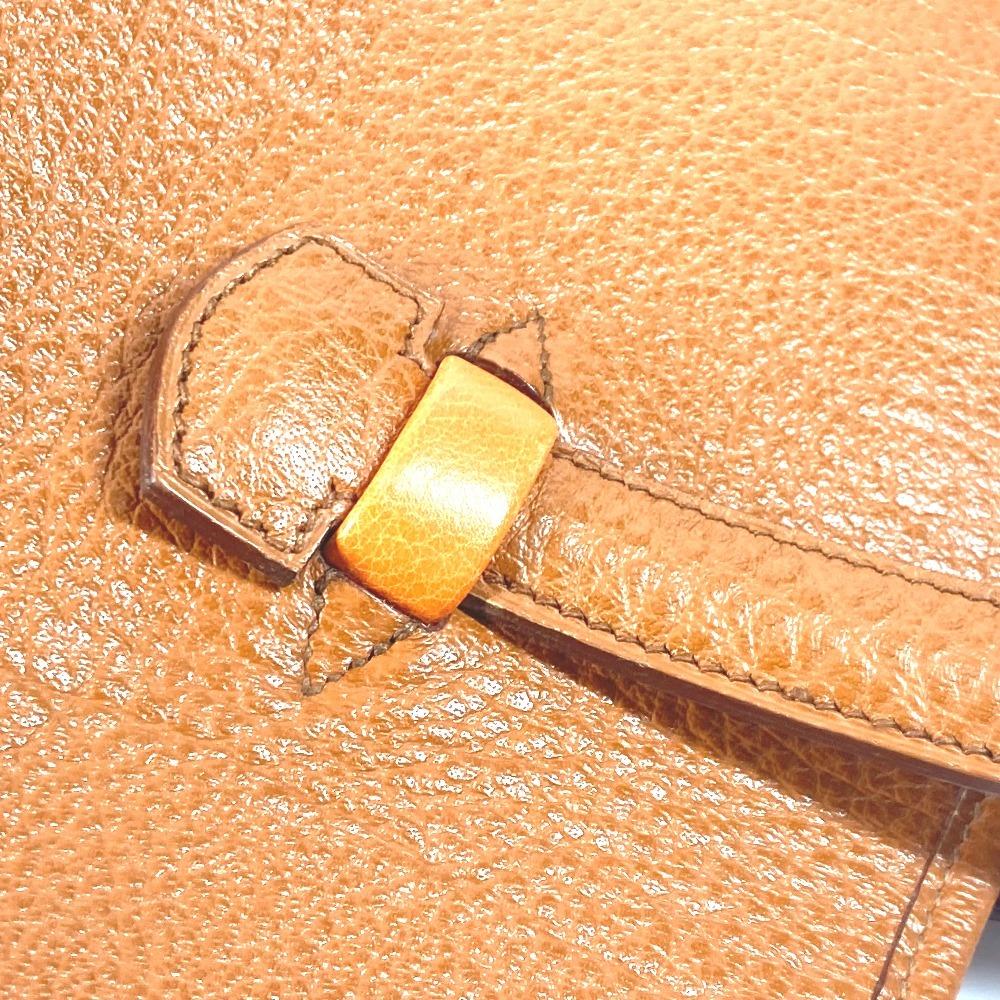 HERMES gallop Shoulder Bag, Vertical, Shoulder Bag Tote Bag Leather Gold Brown