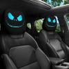 Xiaomi 2pcs Smiley Face Printed Car Pillowcase Soft Comfortable Decorative Cushion Cover Washable Car Neck Pillowcase Seat Cover