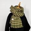 Scarf Korean Style Atmosphere Houndstooth Scarf for Women Winter Korean Style Versatile Warm Student High Looking Hong Kong Style Scarf