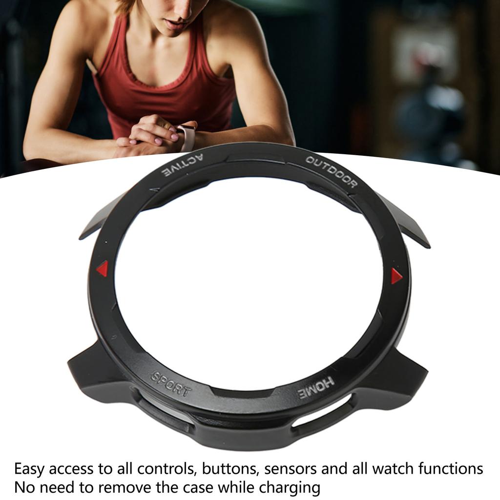 Smart Watch TPU Bumper Case Scratch Resistant Protective Cover Accessory Fit for Mi Watch Color 2 Red Scale White Letter
