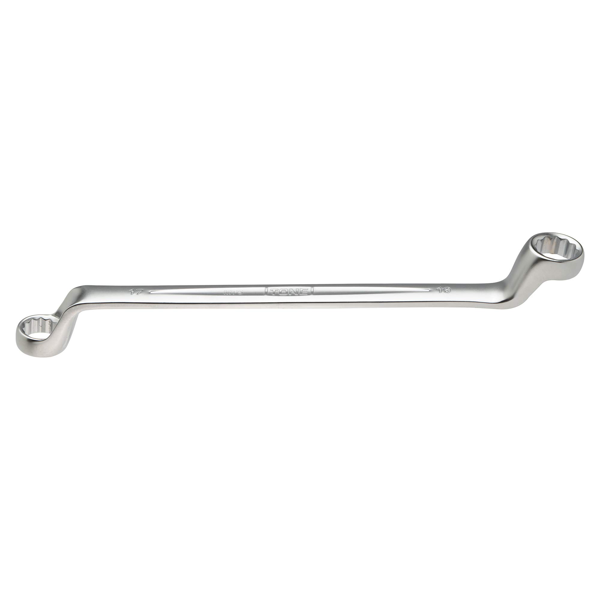 

TONE Long Mechanic Open End Wrench 17 x 19mm Flats (75°), M75-1719,