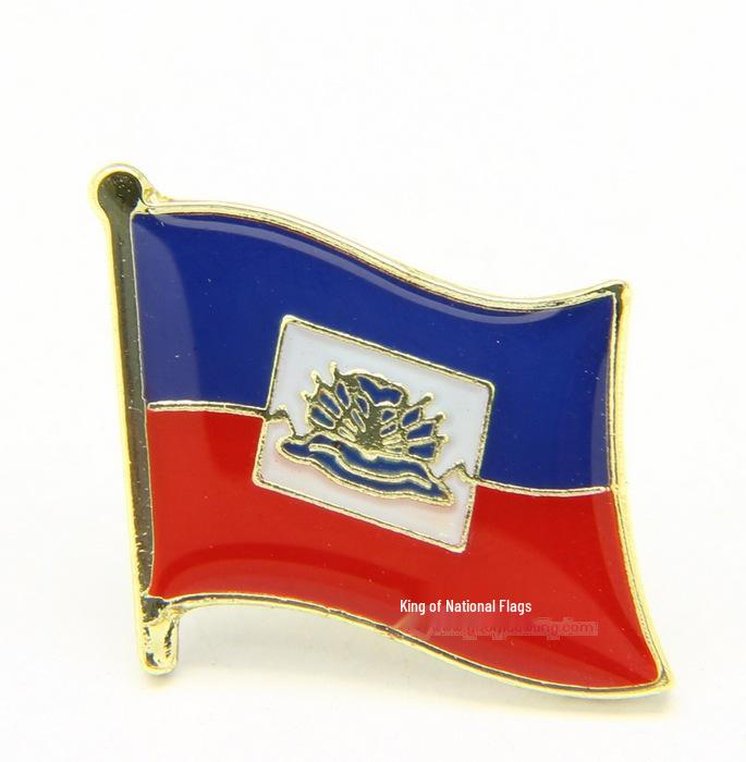 World Flags Enamel Lapel Pin - UK & US Iron Brooch with Drip Glue and Baking Paint Finish.