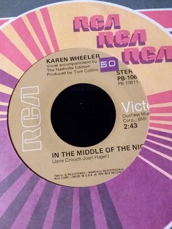 

7inch Record KAREN WHEELER In The Middle Of The Night PB10611PROMO RCA 1976 US Rock Used
