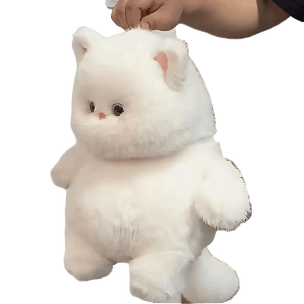 Chubby Shape Stuffed Animal Soft Toys Cat Doll Creative Doll Plush Animal  Collectible Item белый