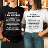 Sorry, ich bin schon von einem verdammt tollen Kerl vergeben Ehemann Paar T-Shirt Mode Lustiges Ehemann und Ehefrau T-Shirt Kleidung