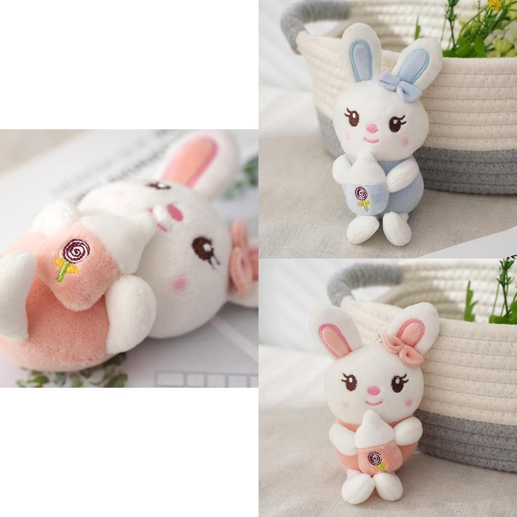 Cute Cartoon Rabbit Plush Doll Keychain Adorable Couple Gift Soft Bag Charm