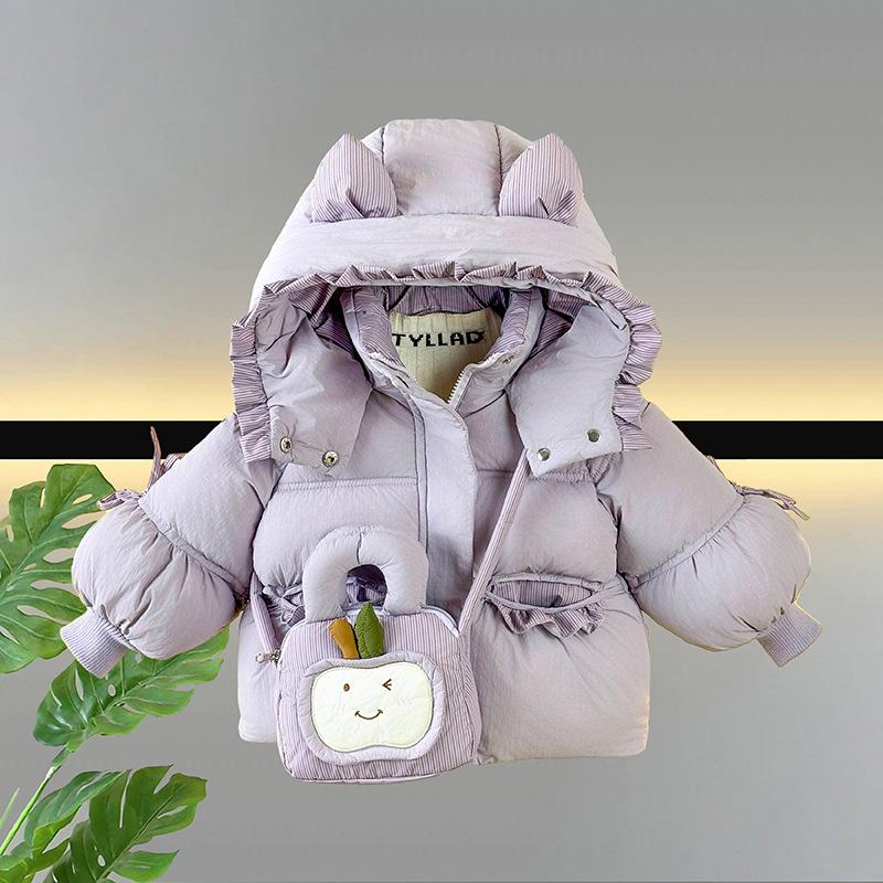 Stylish Girls' Winter Fleece Coat: 2025 Thickened Cotton-Padded Jacket for Children