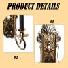 Metal Candle Sconces Gothic Candle Holders Double Stand Wall Mount Candelabra for Dining Room Wedding Living Room Anniversary