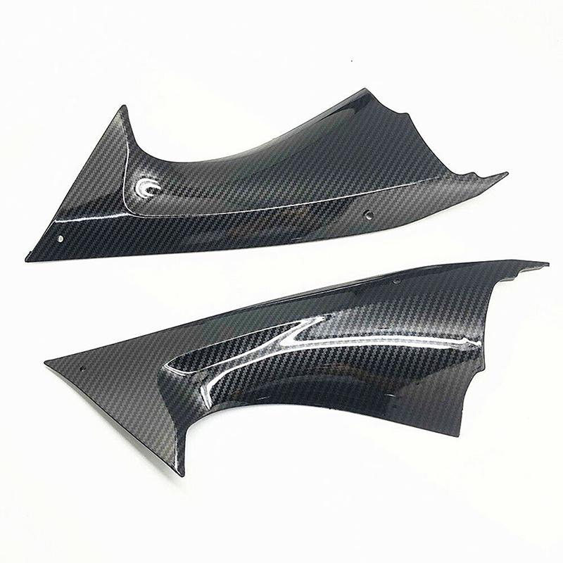 2Pcs Carbon Fiber Style Side Air Duct Cover Fairing Cockpit Panel for Yamaha YZF-R6 2008-2016 Motorcycle Left Right Infill Trim Bodywork Replacement
