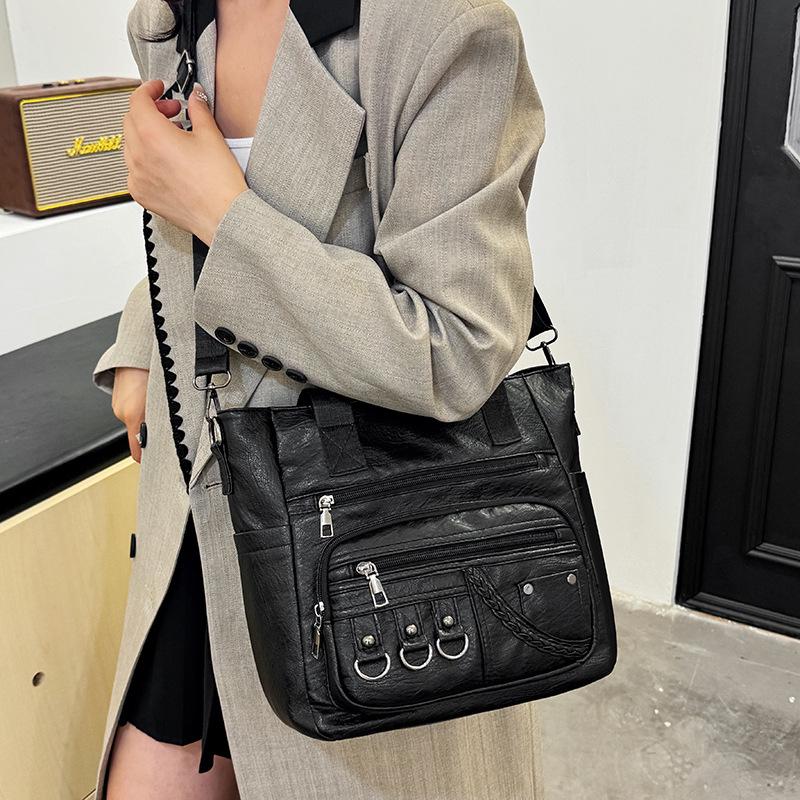 Urban Minimalistisch Weiches Leder Damen Handtasche mit großer Kapazität und Umhängetasche 2025