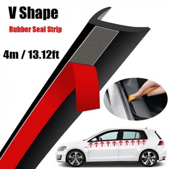 4M For Honda V-Type Door Side Window Trim Edge Moulding Seal Strip Rubber