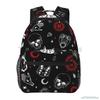 Black Witch Skull Moon Divination Backpacks School Book Bags Waterproof Student Laptop Backpack Casual Travel Sports Daypacks