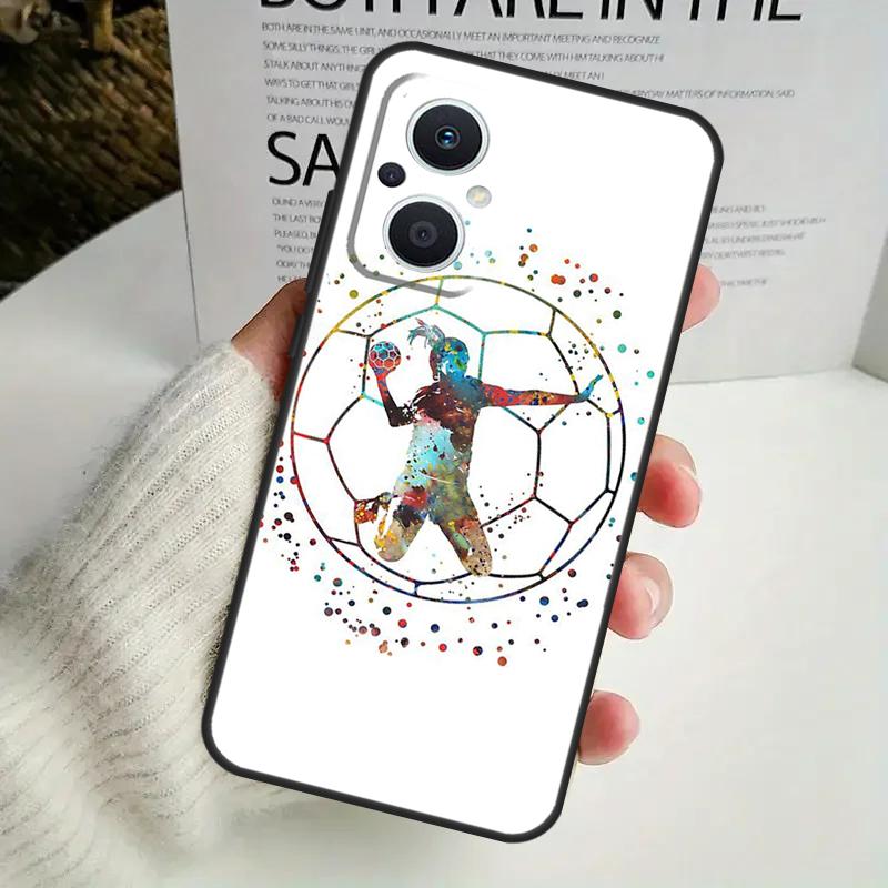 Handball Sport For OPPO Reno 11 F 10 Pro 4Z 5Z 8T 4 5 6 7 8 Lite OPPO Find X3 X6 Pro X2 Neo X5 Lite Case