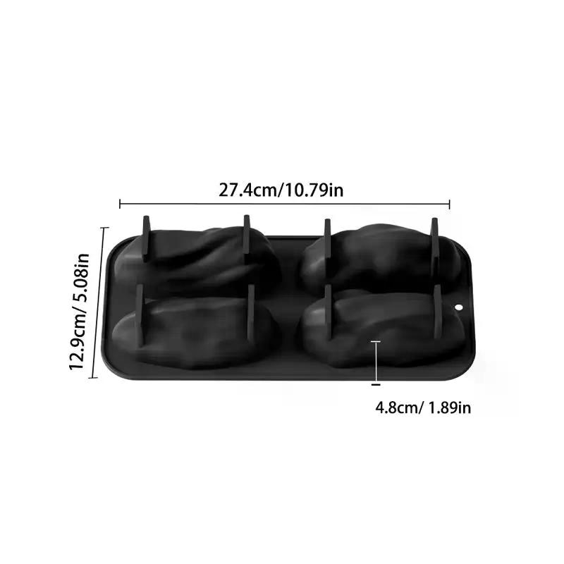 4-Cell Pistachios Design Silicone Mold DIY Mousse Chocolate Cake Mould Party Dessert Baking Tools Food Grade Kitchen Bakeware