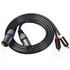 Solvanta XLR Cable, RCA Compatible Conversion Cable, Canon Connector (Red & White Audio), Male, 3M Length