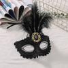 1 Stück Spitzen-Partymaske Pfauenfedern Maskenballmaske Halbgesichtsmaske Weihnachten Halloween