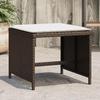 VidaXL Garden Stools with Cushions 4pcs Brown 40x40x35 Cm Rattan, Garden Seat, Outdoor Seating, Cube Stool, 4007486