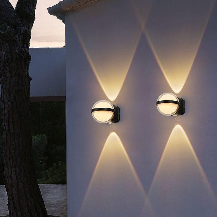 IP65 12W SMD LED Acrylic Wall Lamp Ideal for Outdoor/Indoor Courtyard Balcony Corridor Spherical Decorative Home Lighting