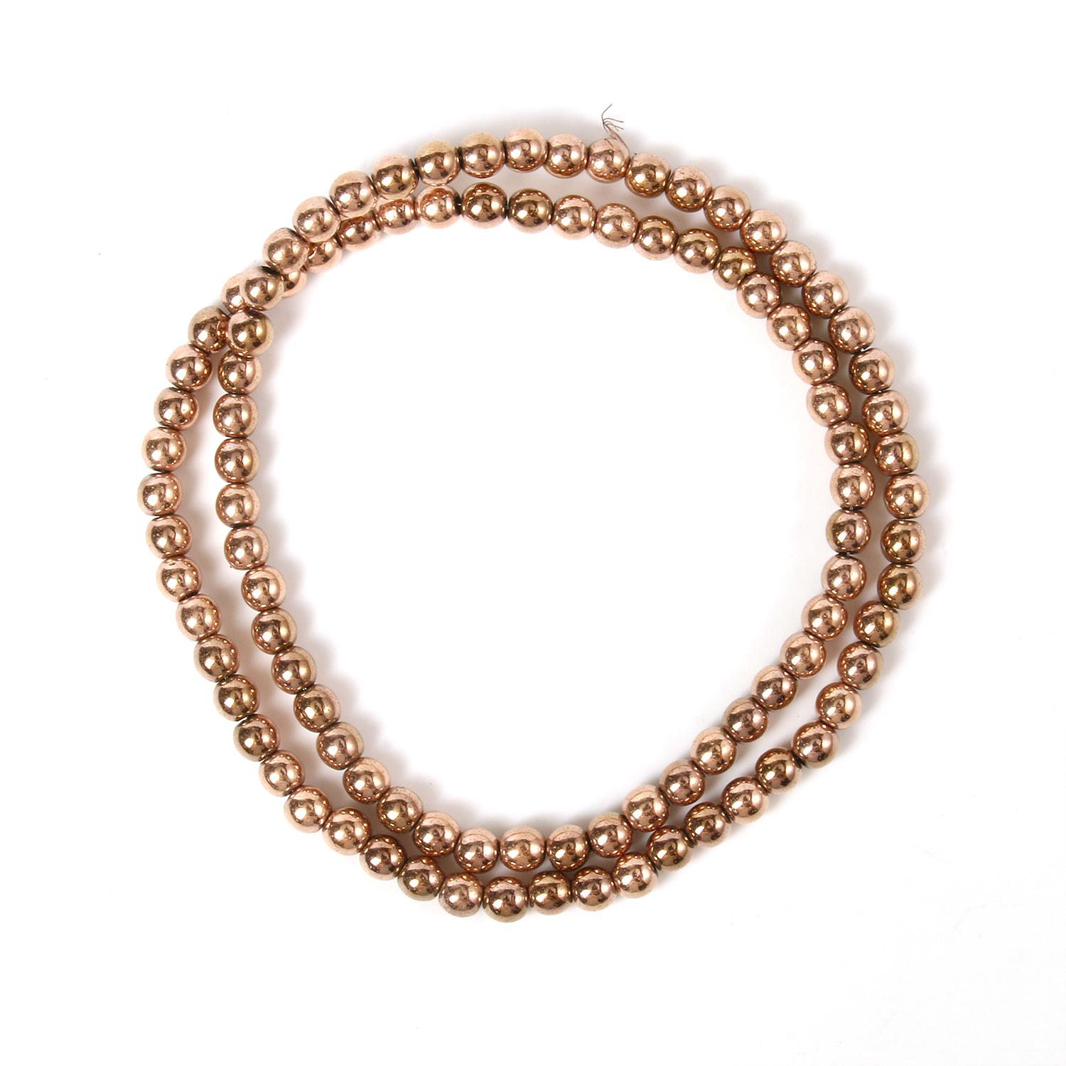 

Ручной работы Цвет Розовое Золото Покрытием Гематитовые Бусины Натуральные Бусины Рондель для Изготовления Ювелирных Изделий DIY Подвески Аксессуары Для Браслетов 15 дюймов 4mm